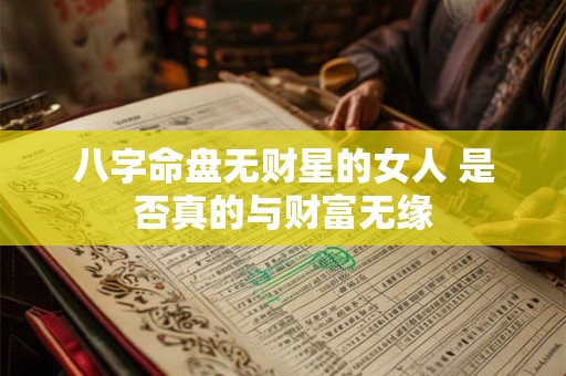 八字命盘无财星的女人 是否真的与财富无缘
