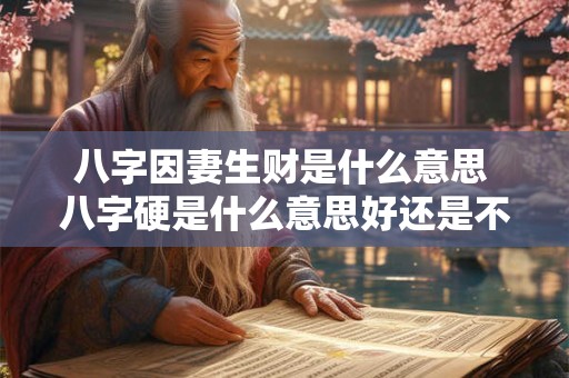 八字因妻生财是什么意思 八字硬是什么意思好还是不好