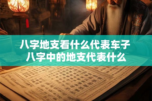 八字地支看什么代表车子 八字中的地支代表什么