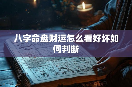 八字命盘财运怎么看好坏如何判断