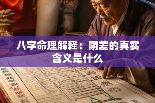 八字命理解释：阴差的真实含义是什么