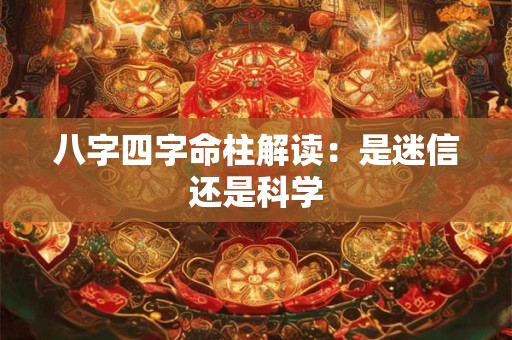 八字四字命柱解读：是迷信还是科学