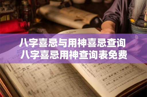 八字喜忌与用神喜忌查询 八字喜忌用神查询表免费
