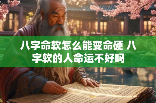 八字命软怎么能变命硬 八字软的人命运不好吗