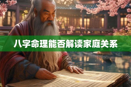 八字命理能否解读家庭关系