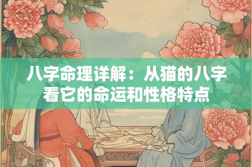 八字命理详解：从猫的八字看它的命运和性格特点