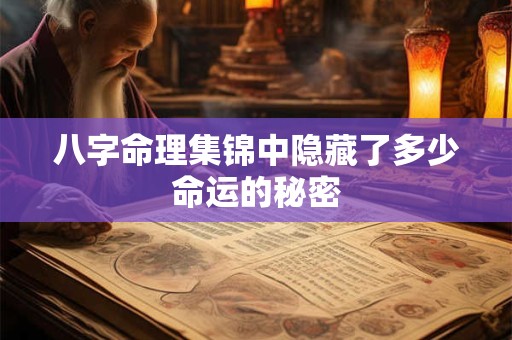 八字命理集锦中隐藏了多少命运的秘密