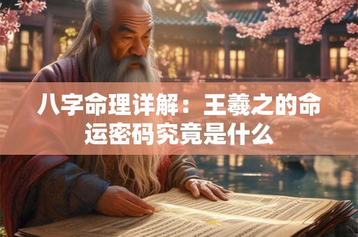 八字命理详解:王羲之的命运密码究竟是什么 八字命理详解:王羲之的命运密码究竟是什么