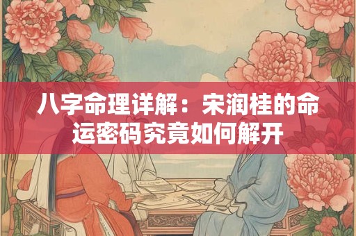 八字命理详解：宋润桂的命运密码究竟如何解开