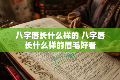 八字唇长什么样的 八字唇长什么样的眉毛好看