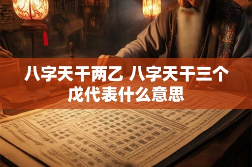 八字天干两乙 八字天干三个戊代表什么意思