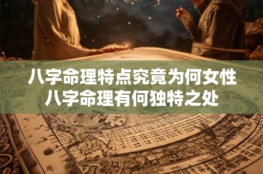 八字命理特点究竟为何女性八字命理有何独特之处