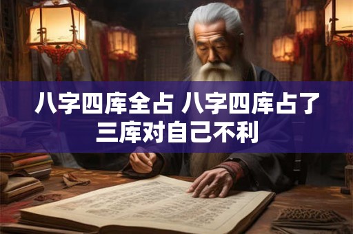 八字四库全占 八字四库占了三库对自己不利