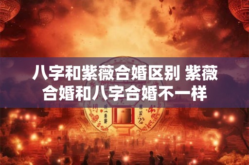 八字和紫薇合婚区别 紫薇合婚和八字合婚不一样
