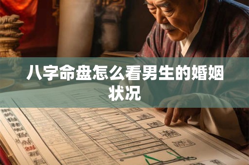 八字命盘怎么看男生的婚姻状况