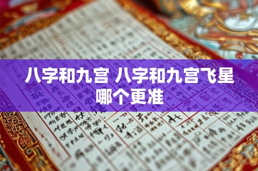 八字和九宫 八字和九宫飞星哪个更准