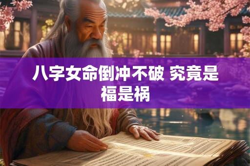 八字女命倒冲不破 究竟是福是祸