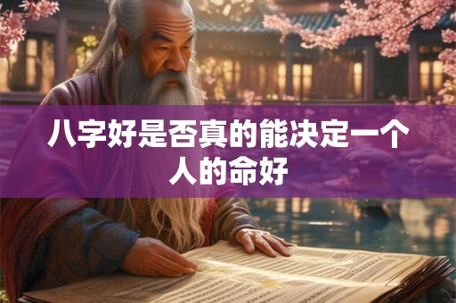 八字好是否真的能决定一个人的命好