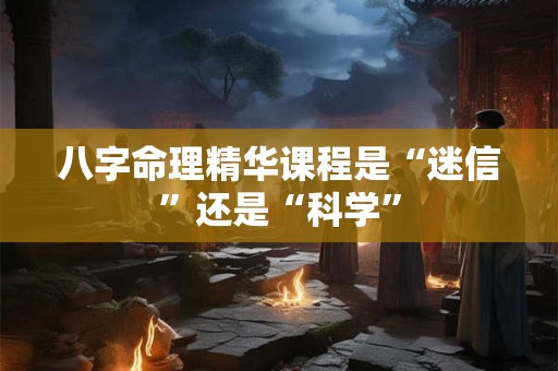 八字命理精华课程是“迷信”还是“科学”