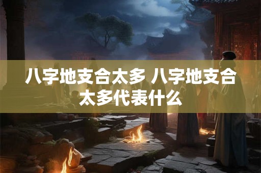 八字地支合太多 八字地支合太多代表什么
