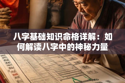 八字基础知识命格详解：如何解读八字中的神秘力量