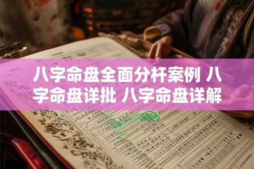 八字命盘全面分杆案例 八字命盘详批 八字命盘详解