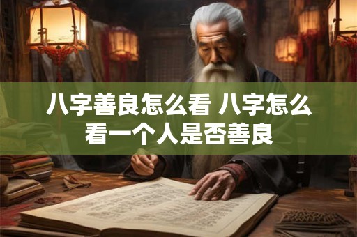 八字善良怎么看 八字怎么看一个人是否善良