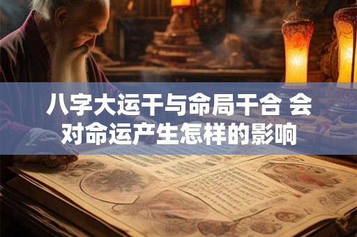 八字大运干与命局干合 会对命运产生怎样的影响