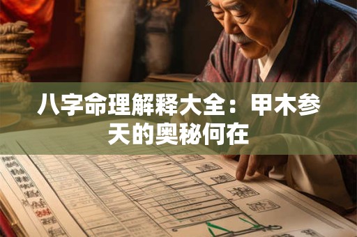 八字命理解释大全：甲木参天的奥秘何在