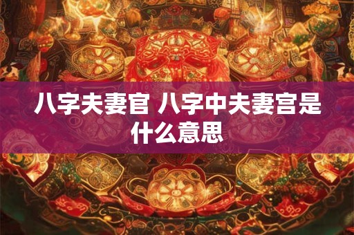 八字夫妻官 八字中夫妻宫是什么意思 八字夫妻官 八字中夫妻宫是什么意思