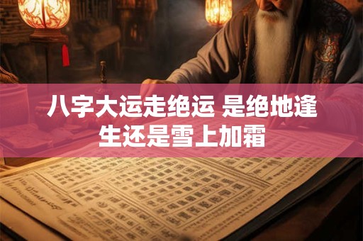 八字大运走绝运 是绝地逢生还是雪上加霜
