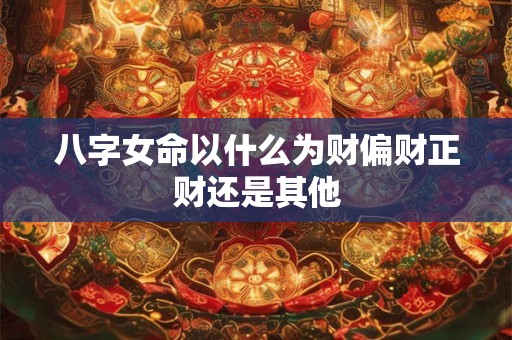 八字女命以什么为财偏财正财还是其他