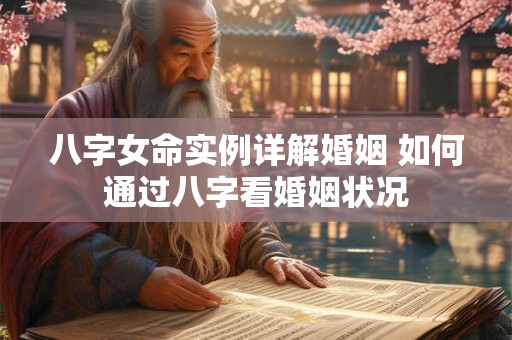八字女命实例详解婚姻 如何通过八字看婚姻状况