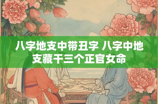 八字地支中带丑字 八字中地支藏干三个正官女命