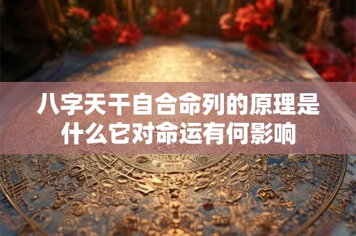 八字天干自合命列的原理是什么它对命运有何影响
