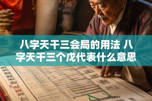 八字天干三会局的用法 八字天干三个戊代表什么意思