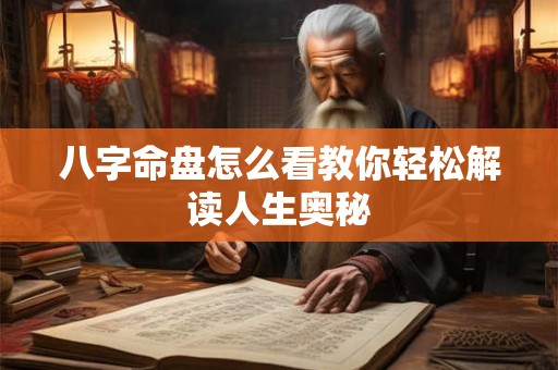 八字命盘怎么看教你轻松解读人生奥秘