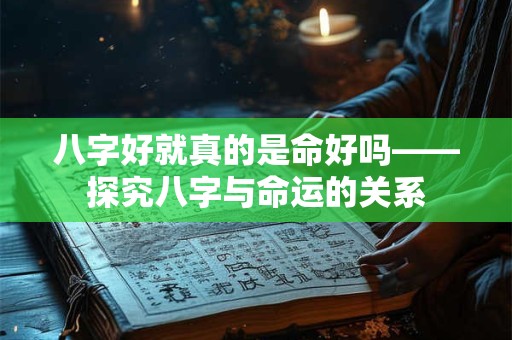 八字好就真的是命好吗——探究八字与命运的关系 八字好就真的是命好吗——探究八字与命运的关系