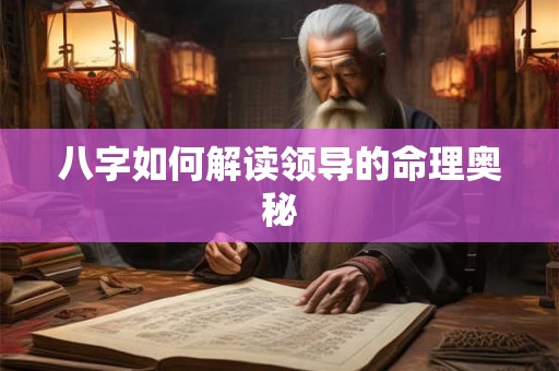 八字如何解读领导的命理奥秘