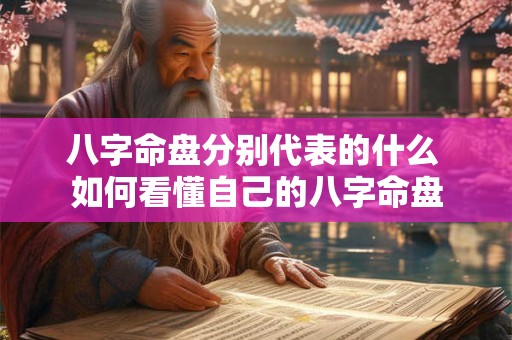 八字命盘分别代表的什么 如何看懂自己的八字命盘