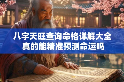 八字天旺查询命格详解大全 真的能精准预测命运吗