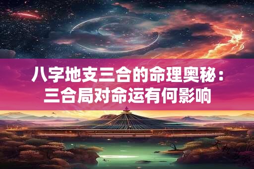 八字地支三合的命理奥秘：三合局对命运有何影响