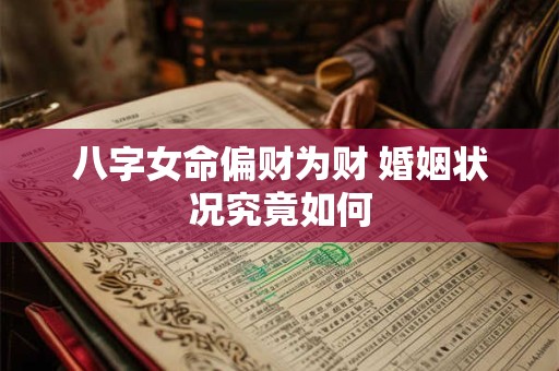 八字女命偏财为财 婚姻状况究竟如何
