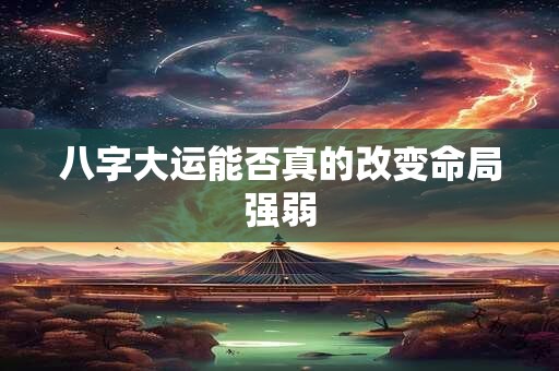 八字大运能否真的改变命局强弱