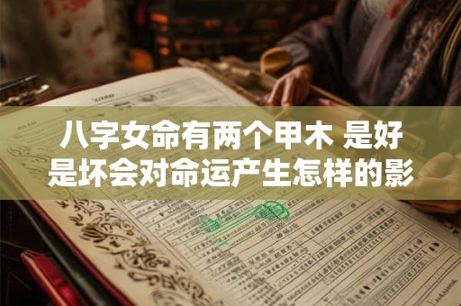 八字女命有两个甲木 是好是坏会对命运产生怎样的影响
