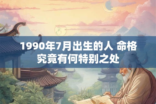 1990年7月出生的人 命格究竟有何特别之处