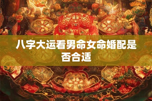 八字大运看男命女命婚配是否合适 八字大运看男命女命婚配是否合适