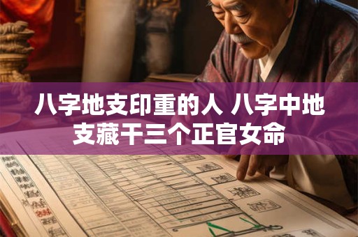 八字地支印重的人 八字中地支藏干三个正官女命
