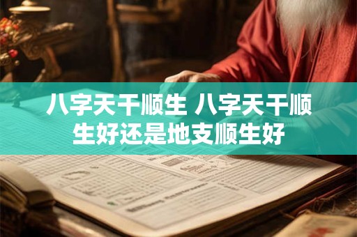 八字天干顺生 八字天干顺生好还是地支顺生好