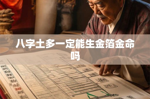 八字土多一定能生金箔金命吗
